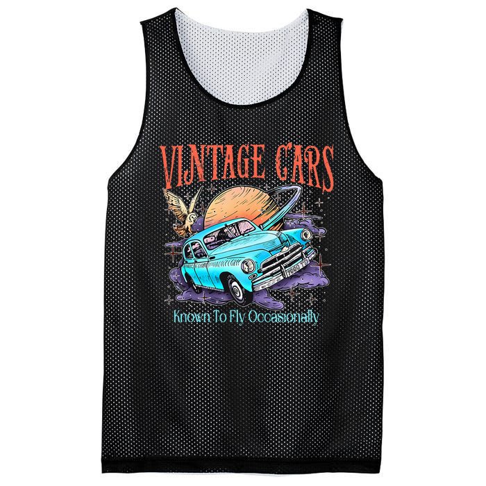 WeasleyS Vintage Cars Known To Fly Occasionally Quote Mesh Reversible Basketball Jersey Tank