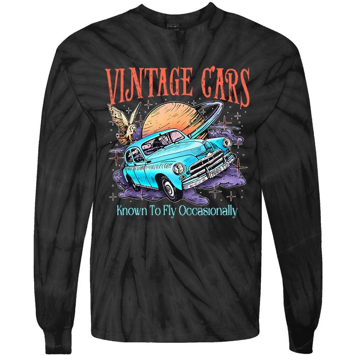 WeasleyS Vintage Cars Known To Fly Occasionally Quote Tie-Dye Long Sleeve Shirt