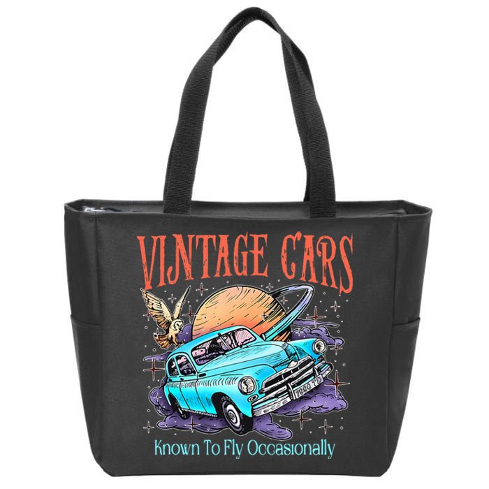 WeasleyS Vintage Cars Known To Fly Occasionally Quote Zip Tote Bag