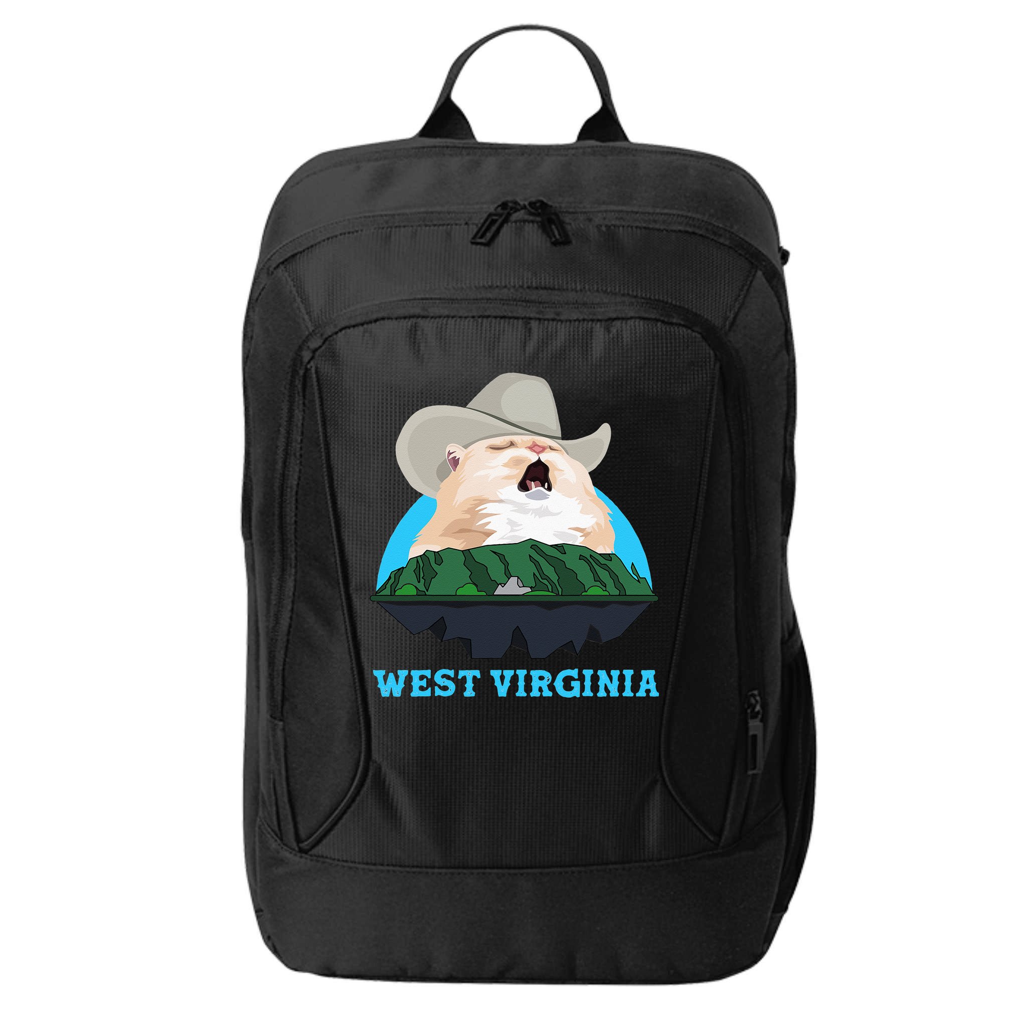 West Virginia Cowboy Cat Singing Meme Meowdy City Backpack