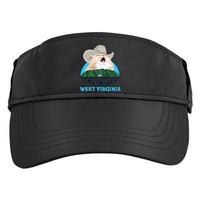 West Virginia Cowboy Cat Singing Meme Meowdy Adult Drive Performance Visor
