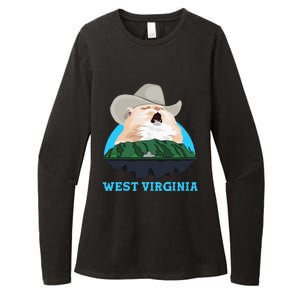 West Virginia Cowboy Cat Singing Meme Meowdy Womens CVC Long Sleeve Shirt