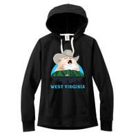 West Virginia Cowboy Cat Singing Meme Meowdy Women's Fleece Hoodie