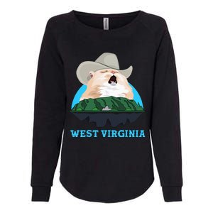 West Virginia Cowboy Cat Singing Meme Meowdy Womens California Wash Sweatshirt