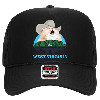 West Virginia Cowboy Cat Singing Meme Meowdy Trucker Hat
