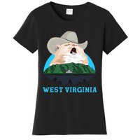 West Virginia Cowboy Cat Singing Meme Meowdy Women's T-Shirt