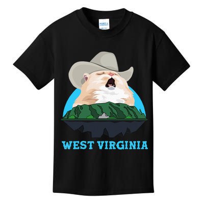 West Virginia Cowboy Cat Singing Meme Meowdy Kids T-Shirt