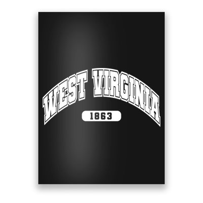 West Virginia Collegiate Style 1863 Poster