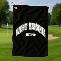 West Virginia Collegiate Style 1863 Golf Towel