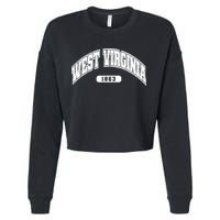 West Virginia Collegiate Style 1863 Cropped Pullover Crew