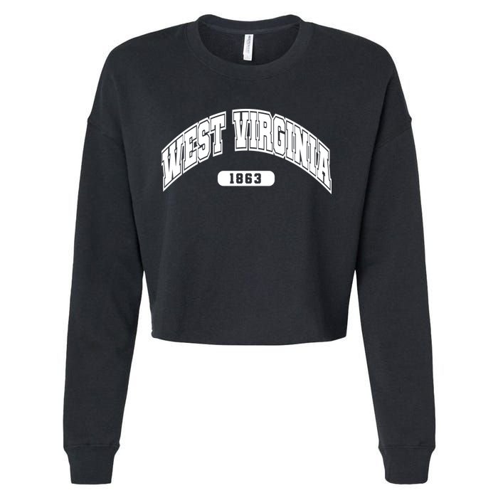West Virginia Collegiate Style 1863 Cropped Pullover Crew