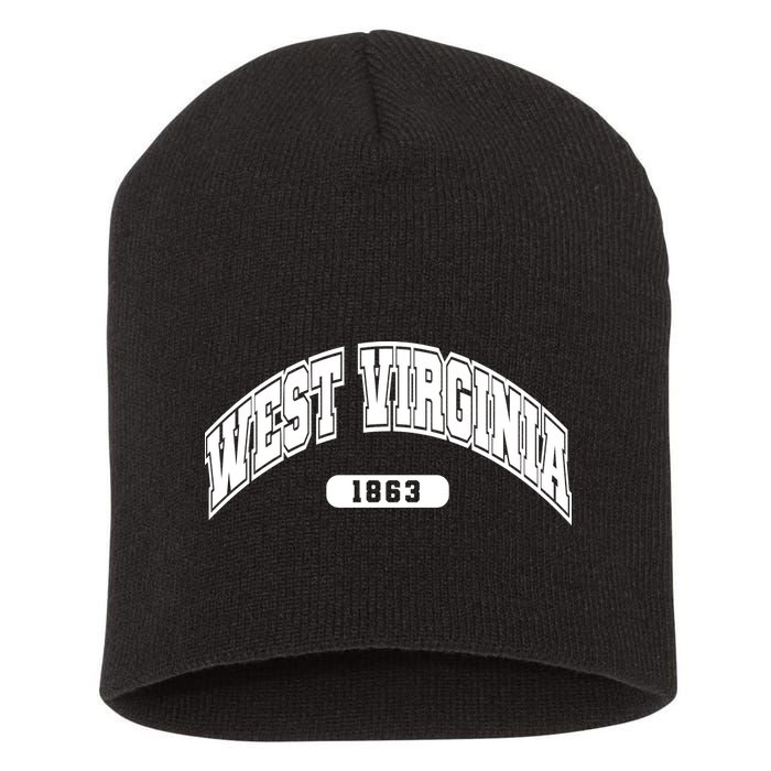 West Virginia Collegiate Style 1863 Short Acrylic Beanie