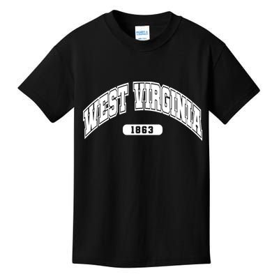 West Virginia Collegiate Style 1863 Kids T-Shirt