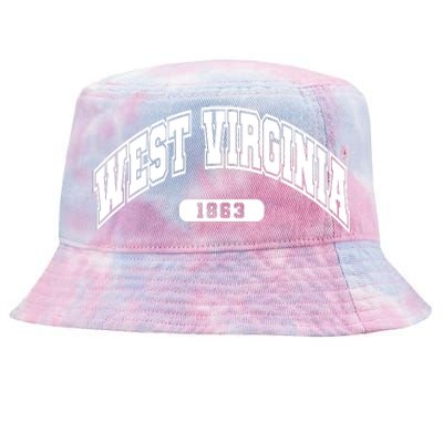 West Virginia Collegiate Style 1863 Tie-Dyed Bucket Hat