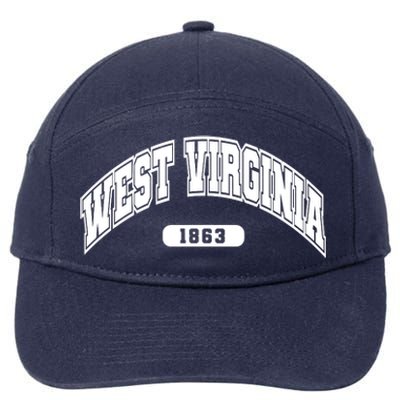 West Virginia Collegiate Style 1863 7-Panel Snapback Hat