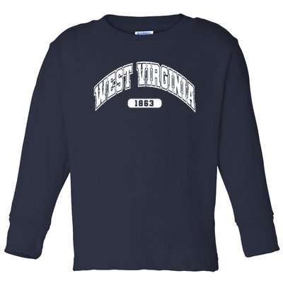 West Virginia Collegiate Style 1863 Toddler Long Sleeve Shirt