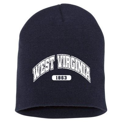 West Virginia Collegiate Style 1863 Short Acrylic Beanie