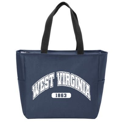 West Virginia Collegiate Style 1863 Zip Tote Bag