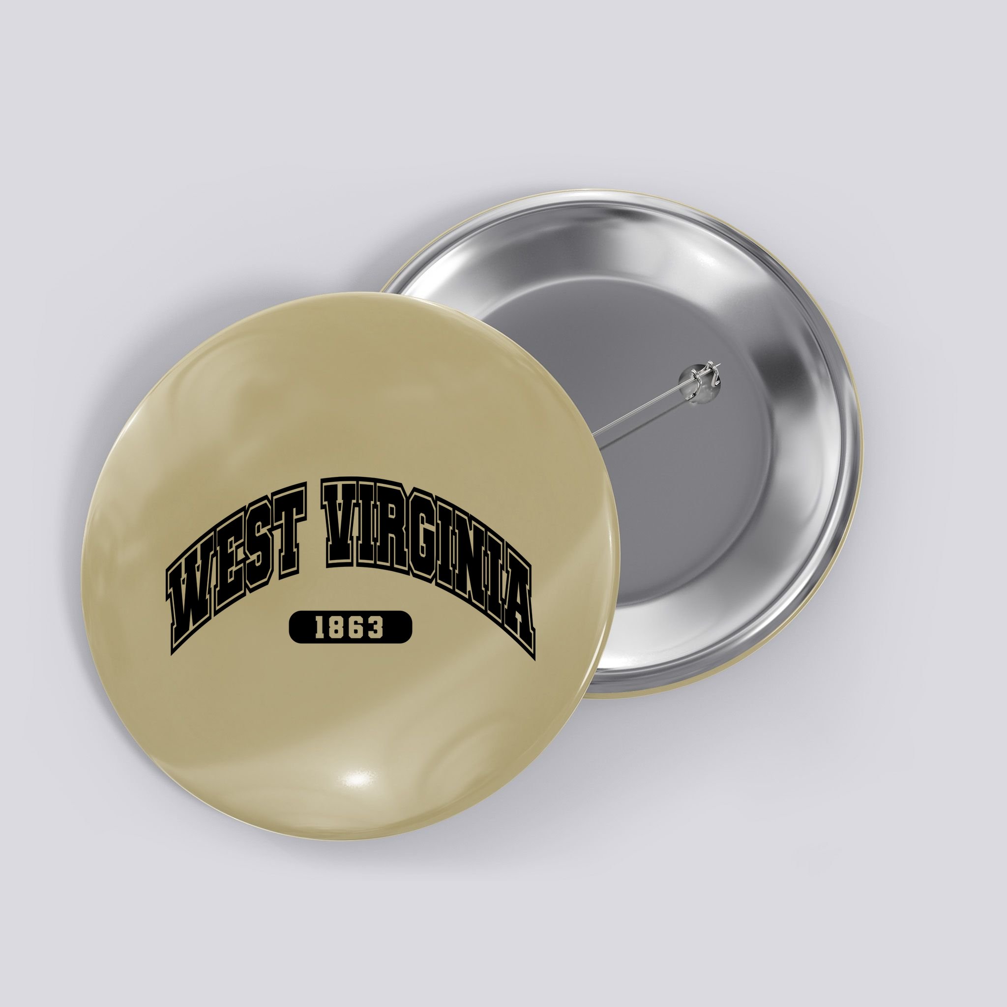 West Virginia Collegiate Style 1863 Button