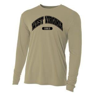 West Virginia Collegiate Style 1863 Cooling Performance Long Sleeve Crew