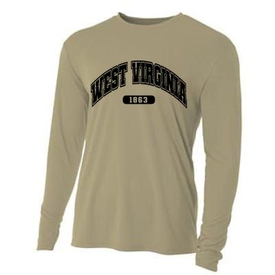 West Virginia Collegiate Style 1863 Cooling Performance Long Sleeve Crew