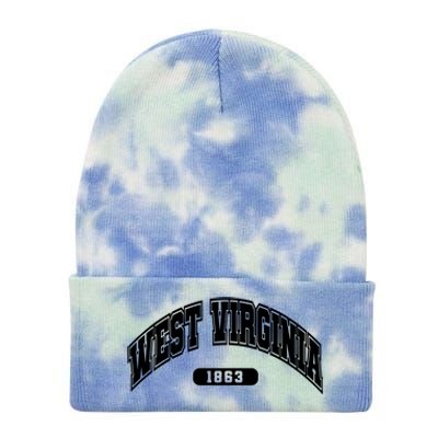 West Virginia Collegiate Style 1863 Tie Dye 12in Knit Beanie