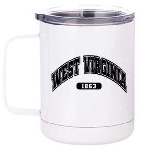 West Virginia Collegiate Style 1863 12 oz Stainless Steel Tumbler Cup