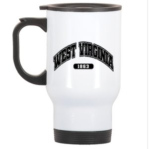 West Virginia Collegiate Style 1863 Stainless Steel Travel Mug