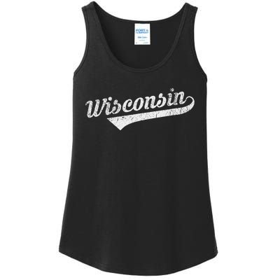 Wisconsin Vintage City Ladies Essential Tank