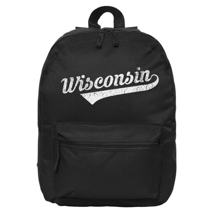 Wisconsin Vintage City 16 in Basic Backpack