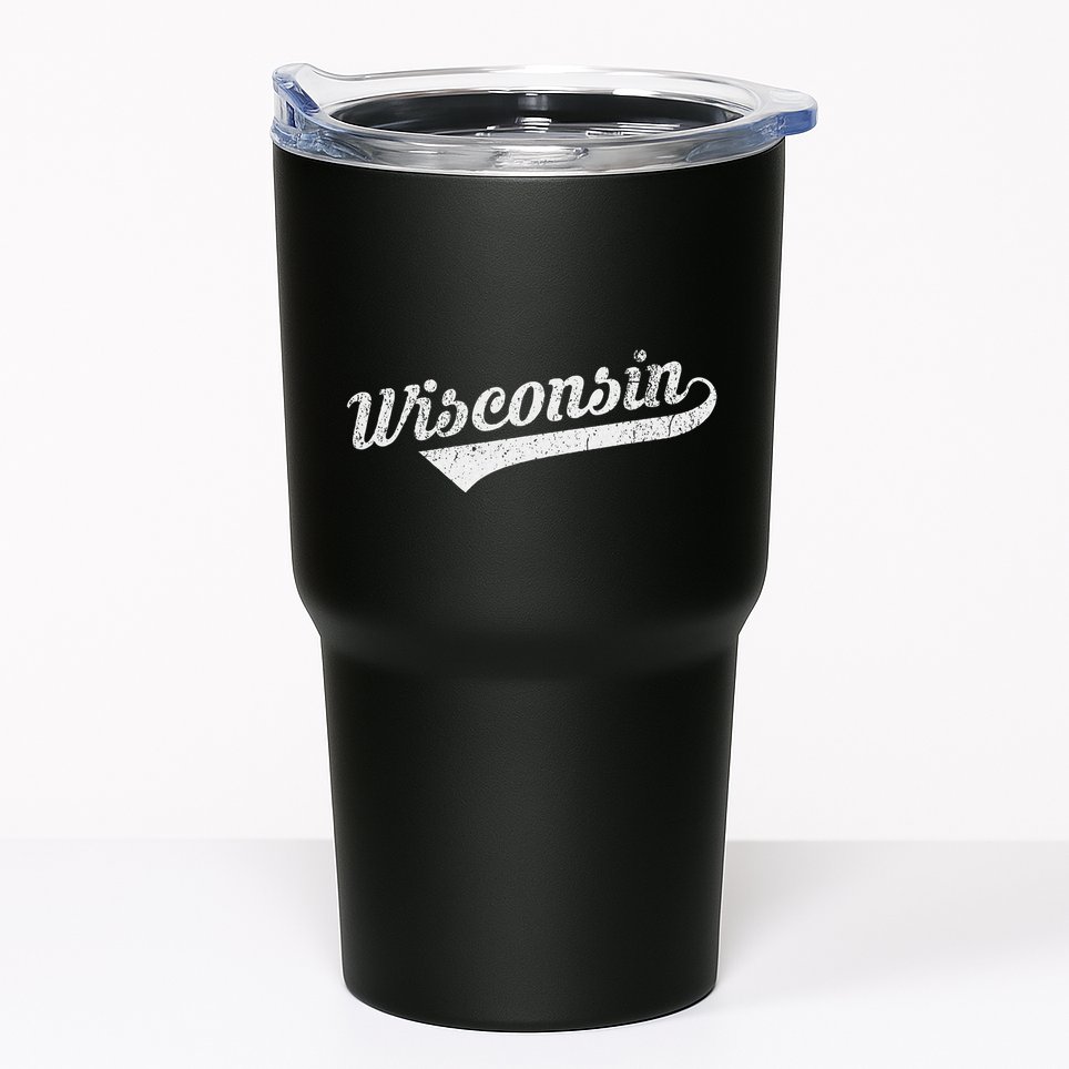Wisconsin Vintage City Tumbler