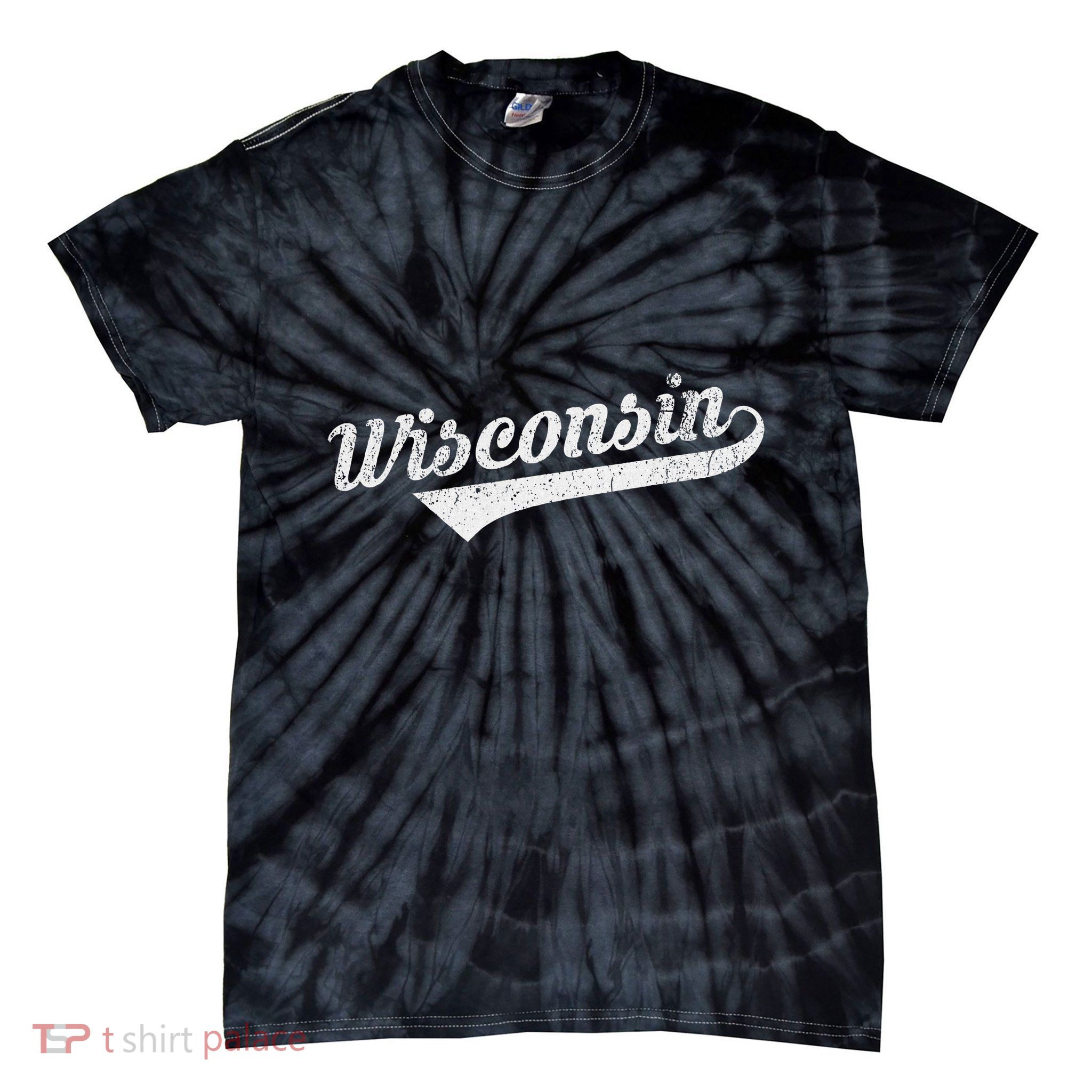 Wisconsin Vintage City Tie-Dye T-Shirt
