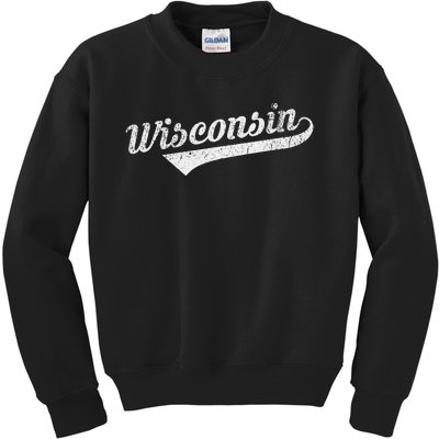 Wisconsin Vintage City Kids Sweatshirt