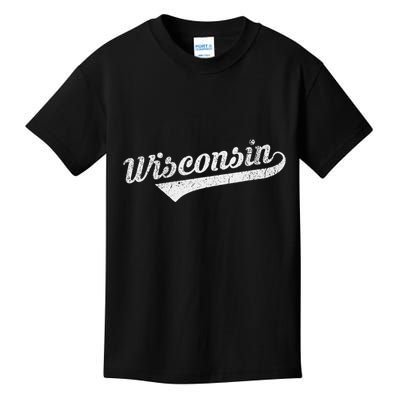 Wisconsin Vintage City Kids T-Shirt