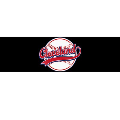 Womens Vintage Cleveland Cityscape Baseball Lover Player And Fans Bumper Sticker