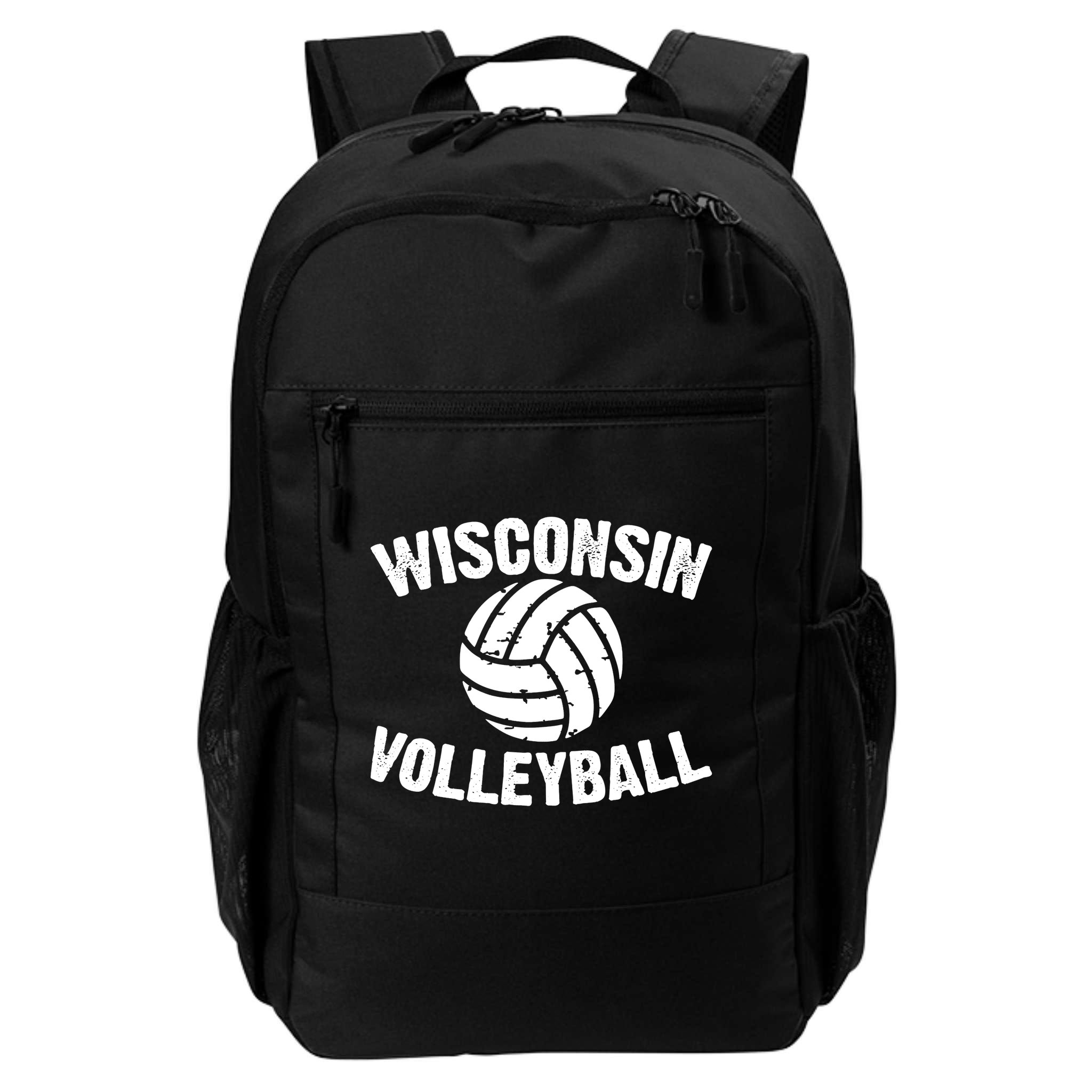 Wisconsin Volleyball Classic Style Vintage Distressed Backpack