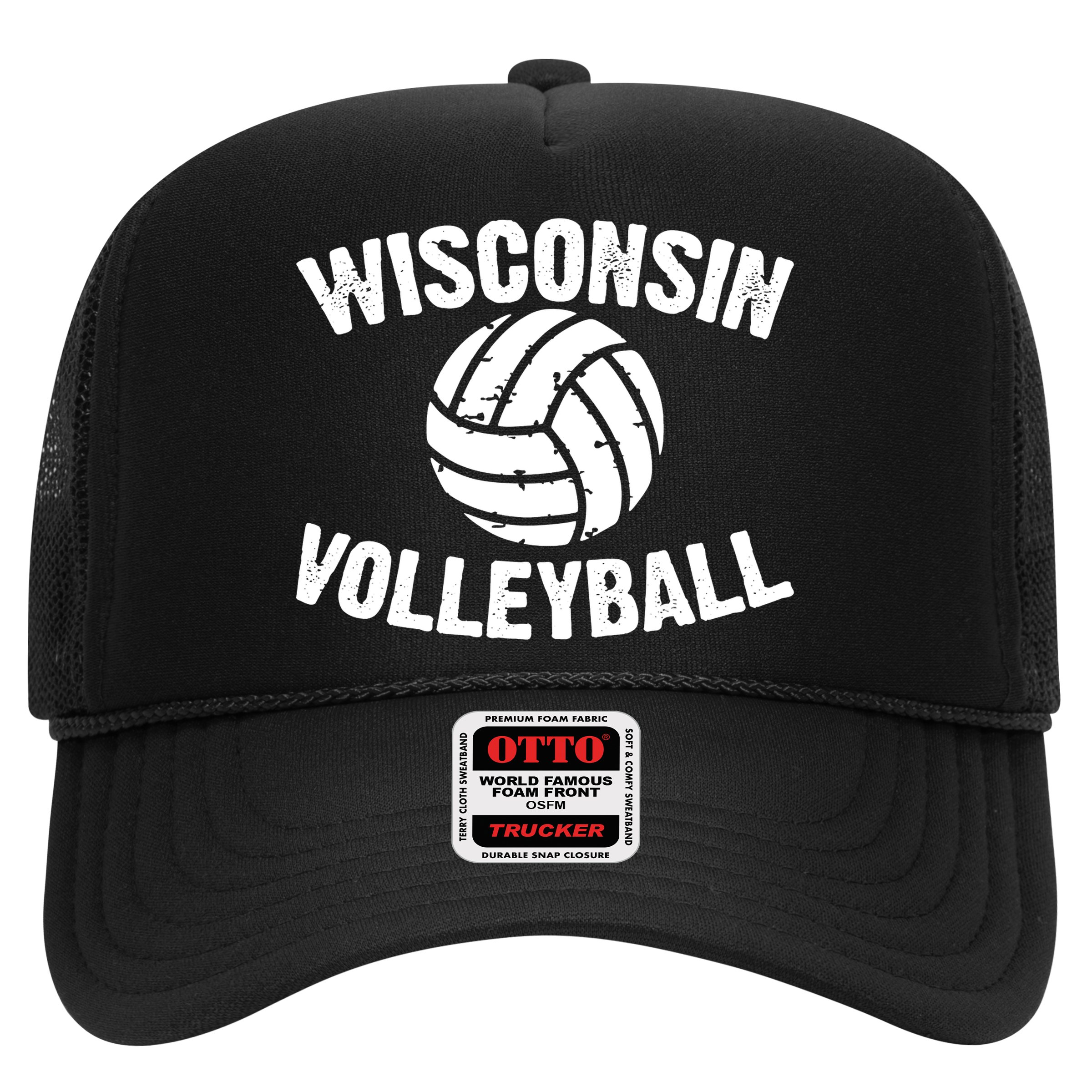 Wisconsin Volleyball Classic Style Vintage Distressed Hat