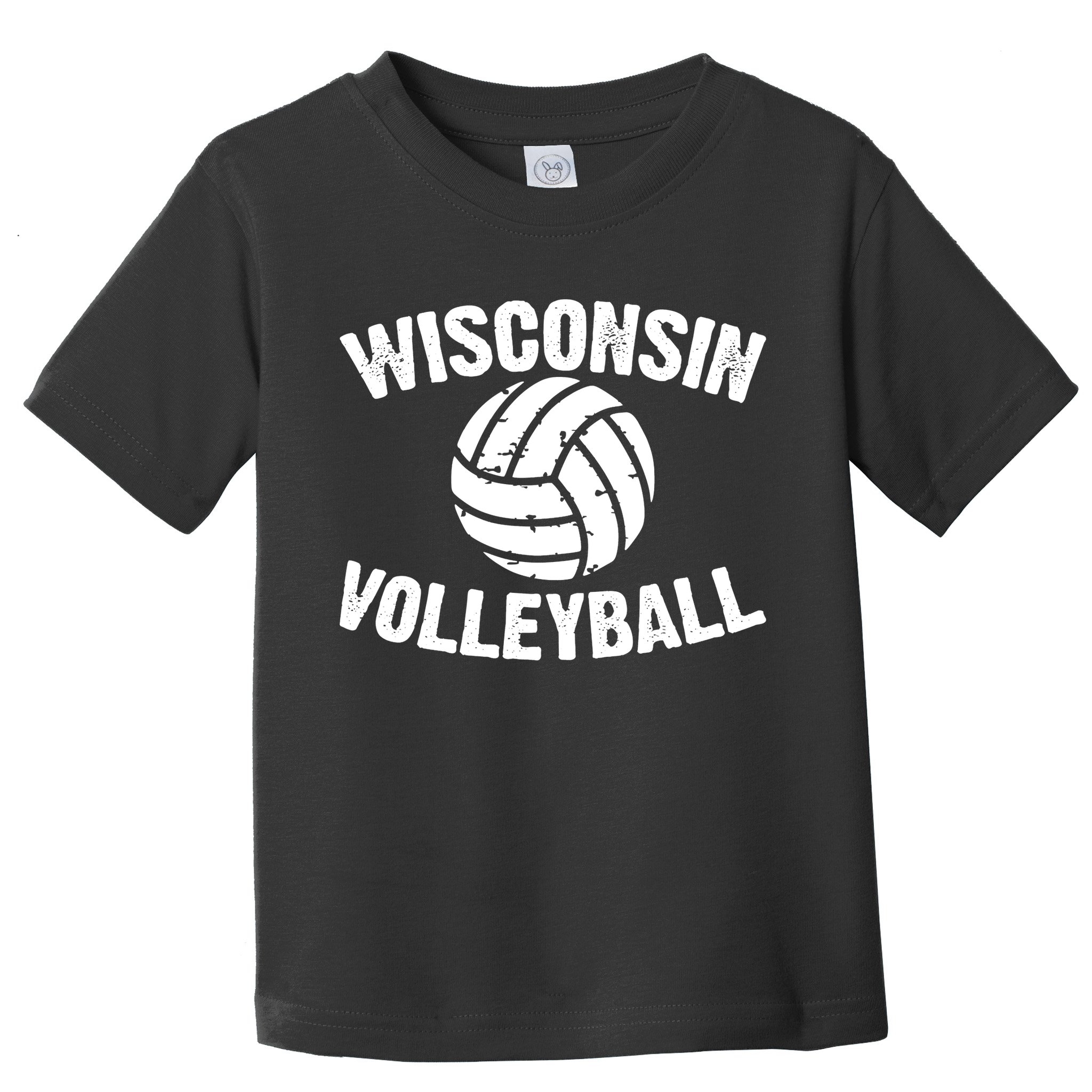 Wisconsin Volleyball Classic Style Vintage Distressed Toddler T-Shirt
