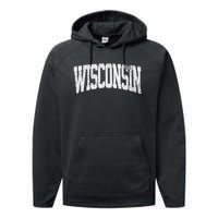 Wisconsin Vintage City Performance Fleece Hoodie