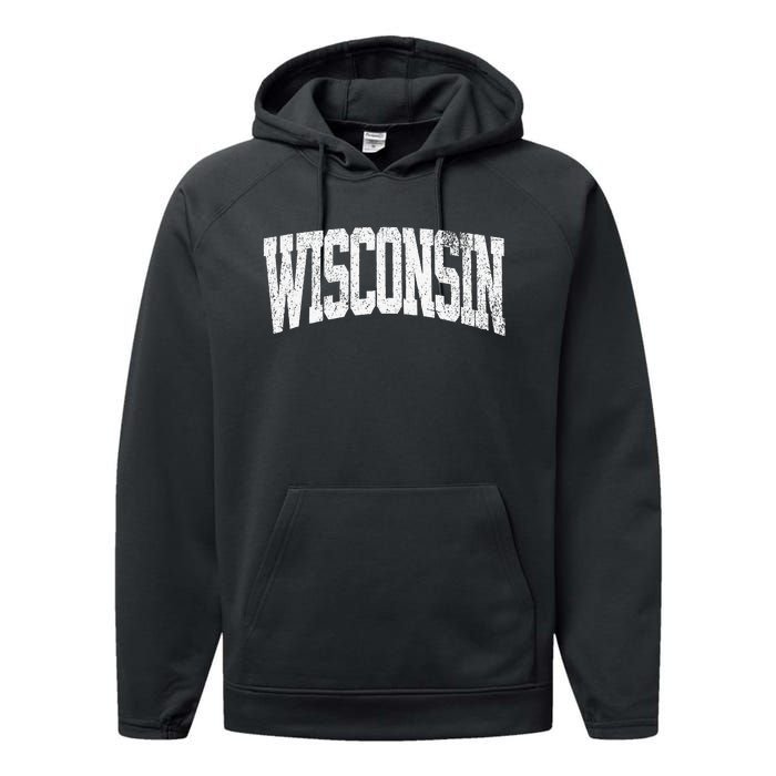 Wisconsin Vintage City Performance Fleece Hoodie