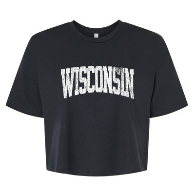 Wisconsin Vintage City Bella+Canvas Jersey Crop Tee