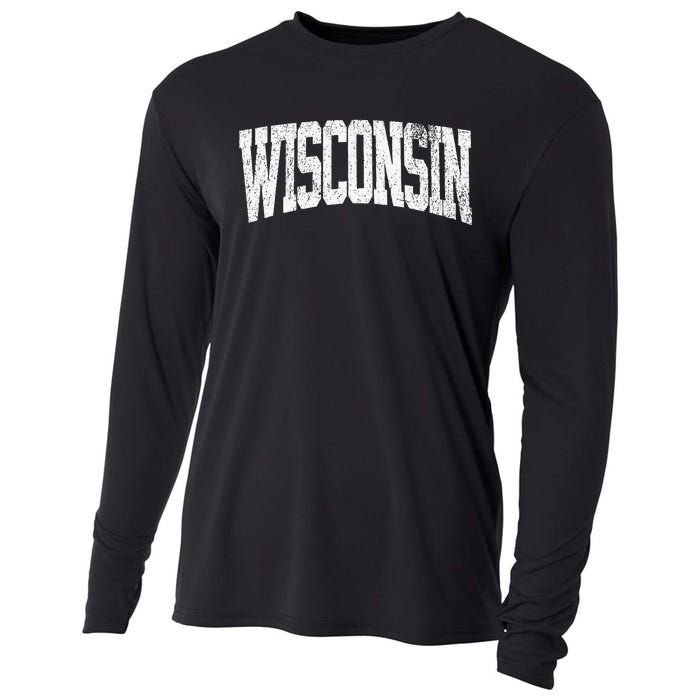 Wisconsin Vintage City Cooling Performance Long Sleeve Crew