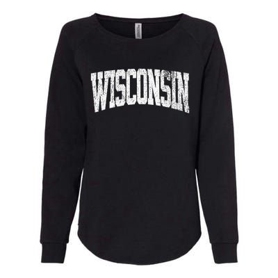 Wisconsin Vintage City Womens California Wash Sweatshirt