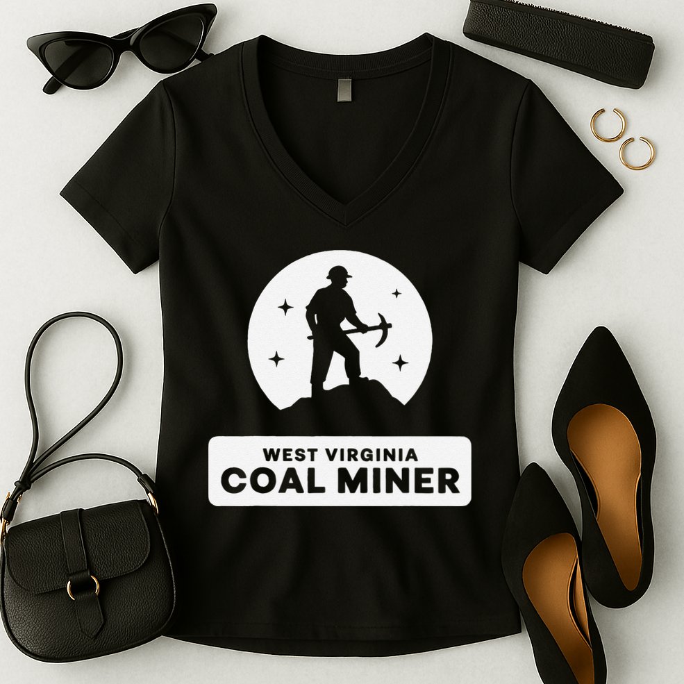 West Virginia Coal Miner Women's V-Neck T-Shirt