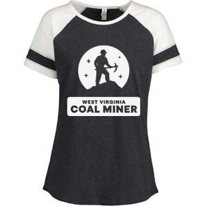 West Virginia Coal Miner Enza Ladies Jersey Colorblock Tee