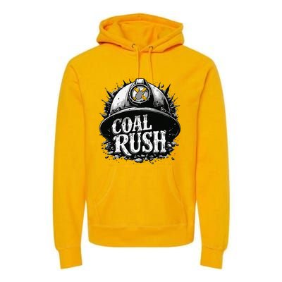 West Virginia Coal Rush Premium Hoodie