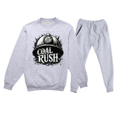 West Virginia Coal Rush Premium Crewneck Sweatsuit Set