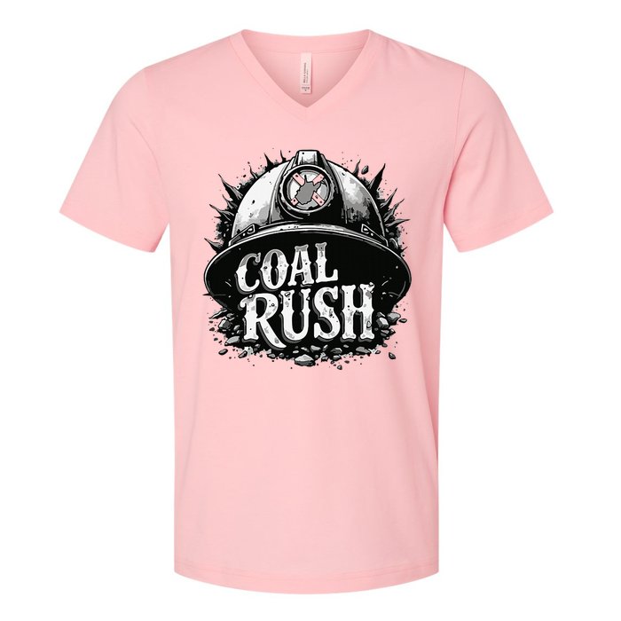 West Virginia Coal Rush V-Neck T-Shirt