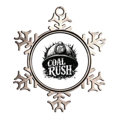 West Virginia Coal Rush Metallic Star Ornament