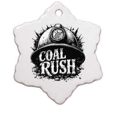 West Virginia Coal Rush Ceramic Star Ornament